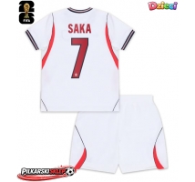 Anglia Bukayo Saka #7 Koszulka Podstawowa dzieci MŚ 2026 Krótki Rękaw (+ krótkie spodenki)
